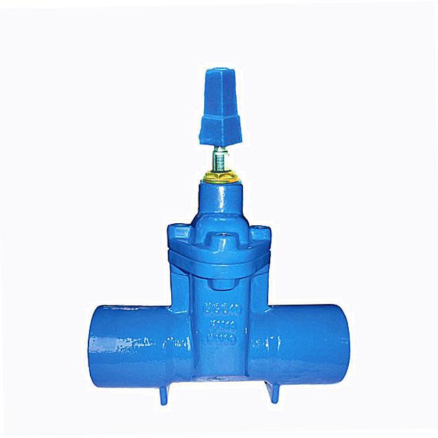 Resilient seated gate valve, NRS, Plain End, PN10/PN16