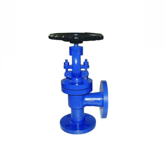 DIN cast steel angle globe valve: PN16/25/40